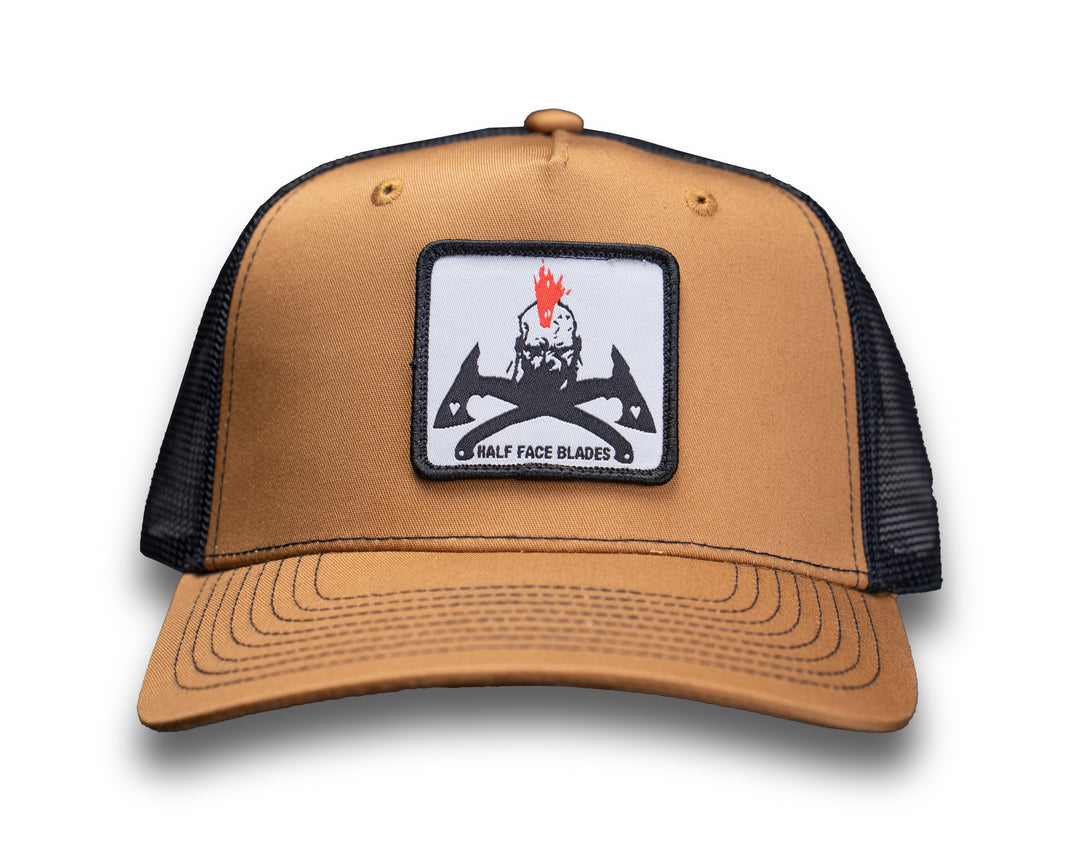 HFB Trucker Hat - Scalper Patch, Caramel, Mesh Back