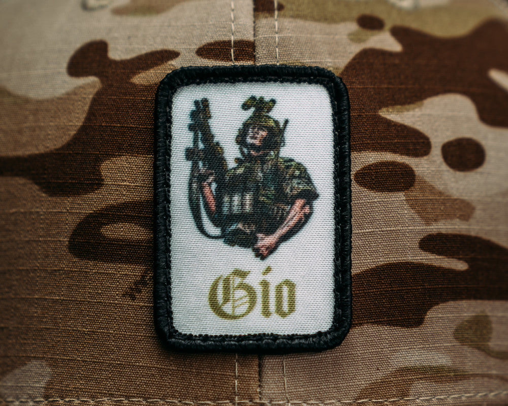 Gio Print Patch - Multicam Camo Trucker Hat w/ Tan Mesh
