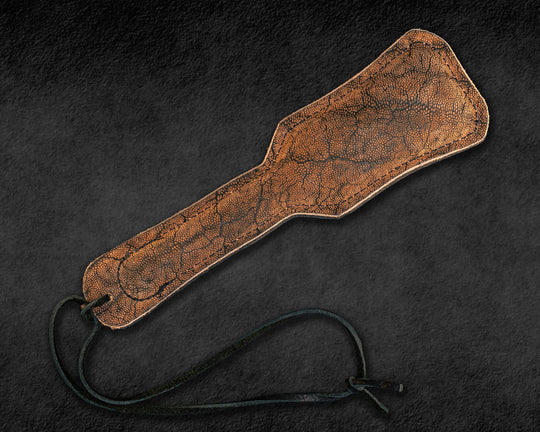 Slap Jack - Elephant Leather, and Black Leather, Black Leather Lanyard