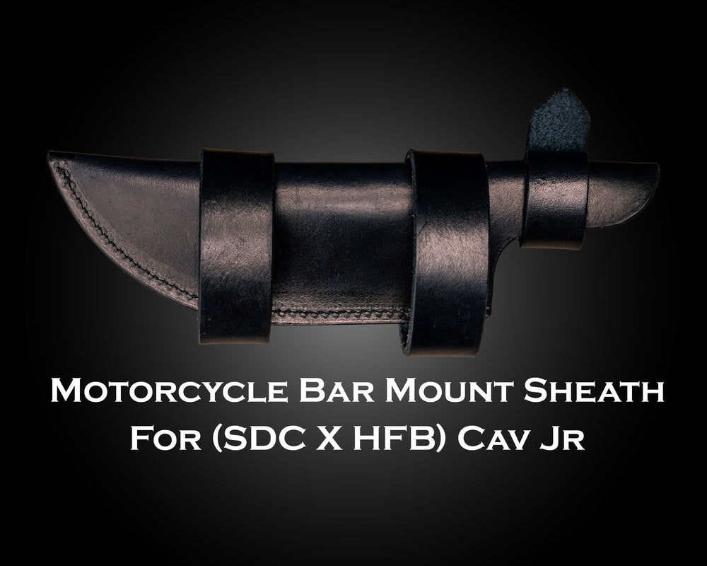Motorcycle Bar Sheath Cav Jr  (SDC x HFB) fits 6"-8"overall length, 3"-4" blade - BLACK
