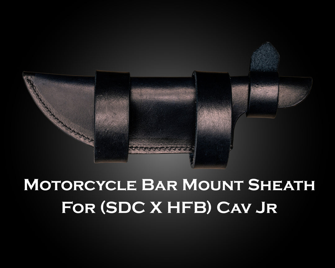 Motorcycle Bar Sheath Cav Jr  (SDC x HFB) fits 6"-8"overall length, 3"-4" blade - BLACK