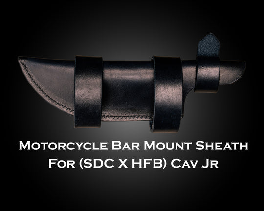 Motorcycle Bar Sheath Cav Jr  (SDC x HFB) fits 6"-8"overall length, 3"-4" blade - BLACK
