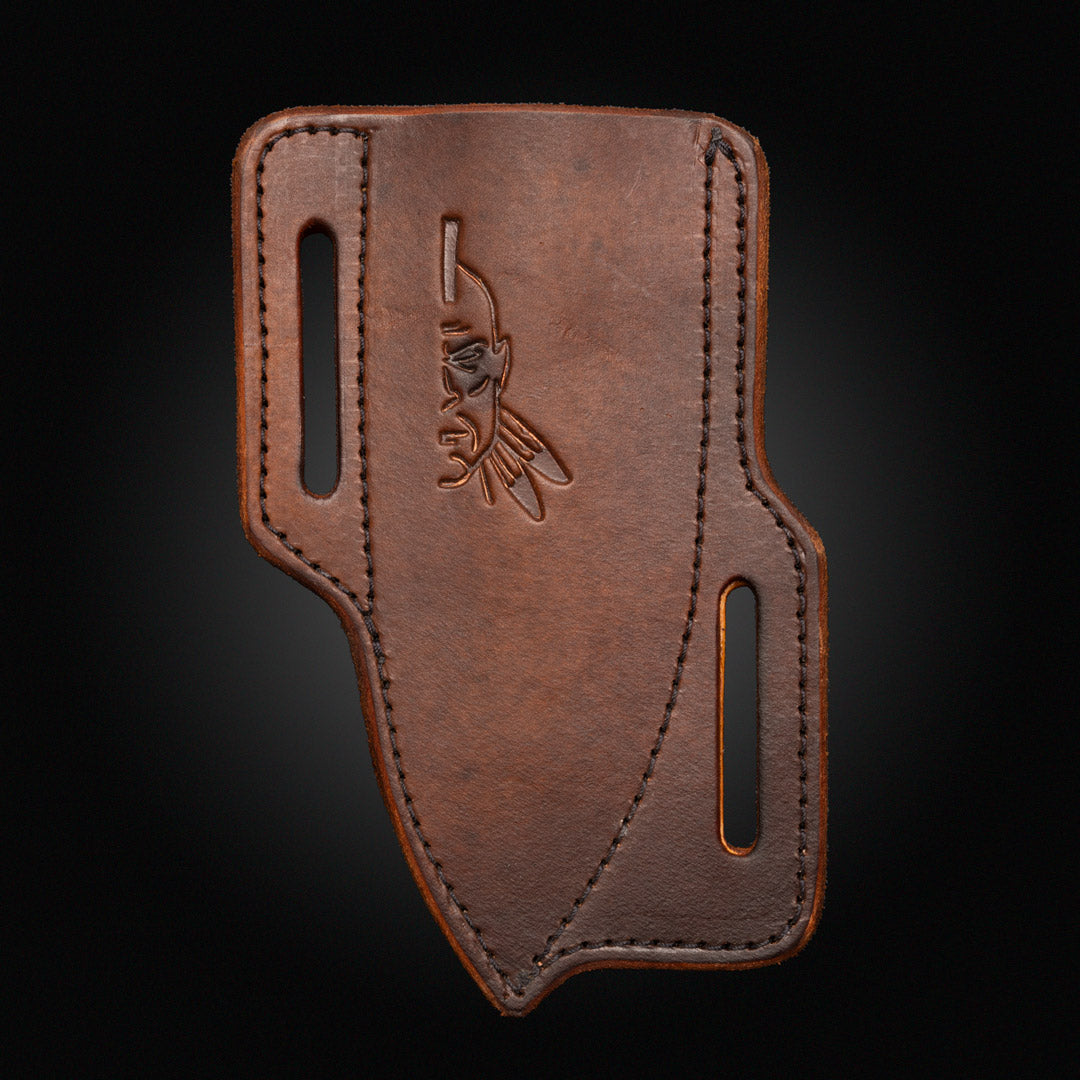 45 degree angle leather sheath, fits blades with 3"-4" length