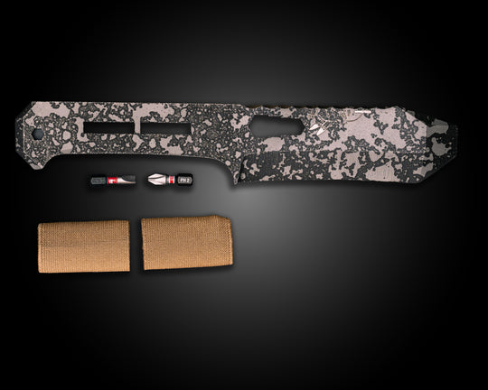 Breacher Bar Multi-tool Prybar- Coyote Elastic Bands, Phillips Bit Included, Acid Splash and Rock Wash Finish