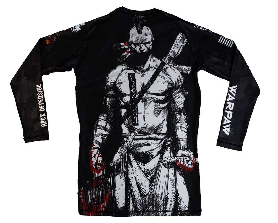 Grey Rash Guard Long sleeve, HFB Flag and HFB scalper, Apex Offensive, Canoe Club USA, WeKBD, Warpaw logos