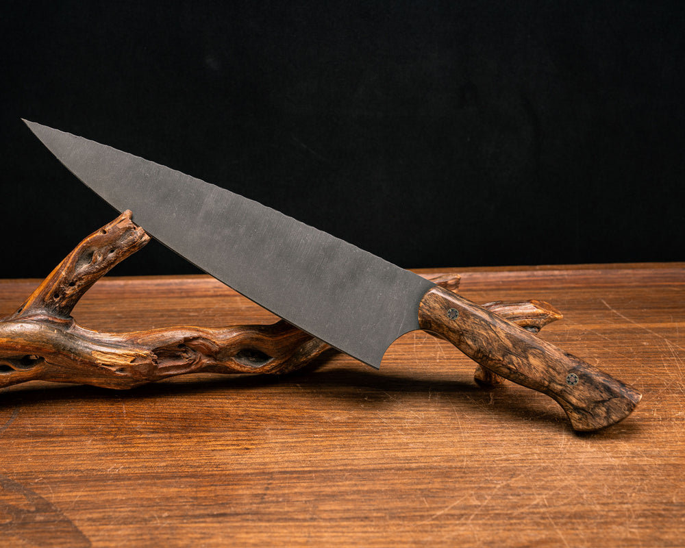 10" Chef Blade- Black Forest Mango, Mosaic Pins, Smooth Grip