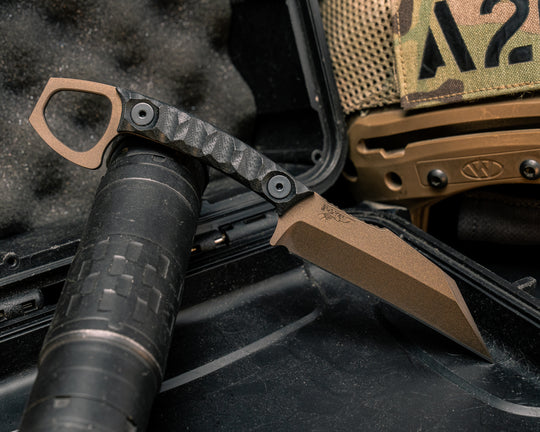 SHPOS- Black G10, Midnight Bronze Cerakote, Allen Bolts, Textured Grip