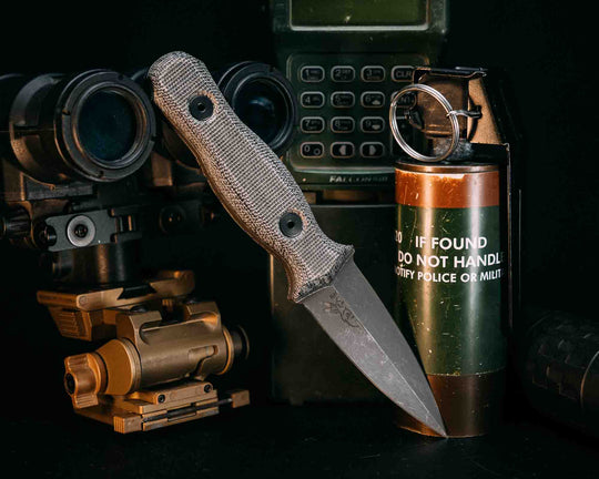 Pulse Checker- Black Canvas Micarta, Allen Bolts, Smooth Grip