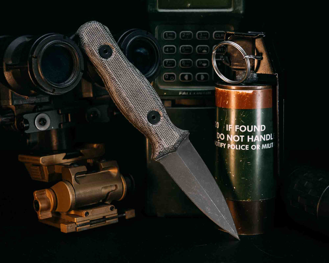 Pulse Checker- Black Canvas Micarta, Allen Bolts, Smooth Grip