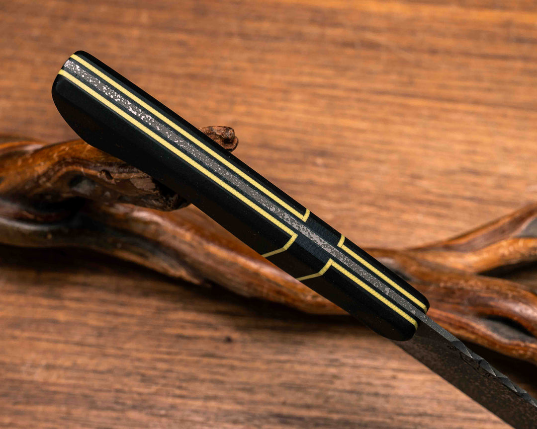 Chef Set- Black G10, Yellow G10 and Black G10 Split, CF Pins, Yellow G10 Liner, Acid Splash, Smooth Grip