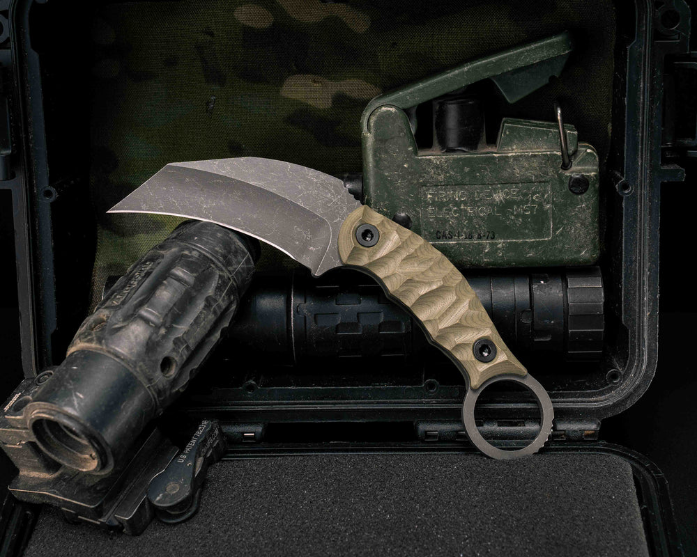 Karambito- OD Green G10, Allen Bolts, Textured Grip