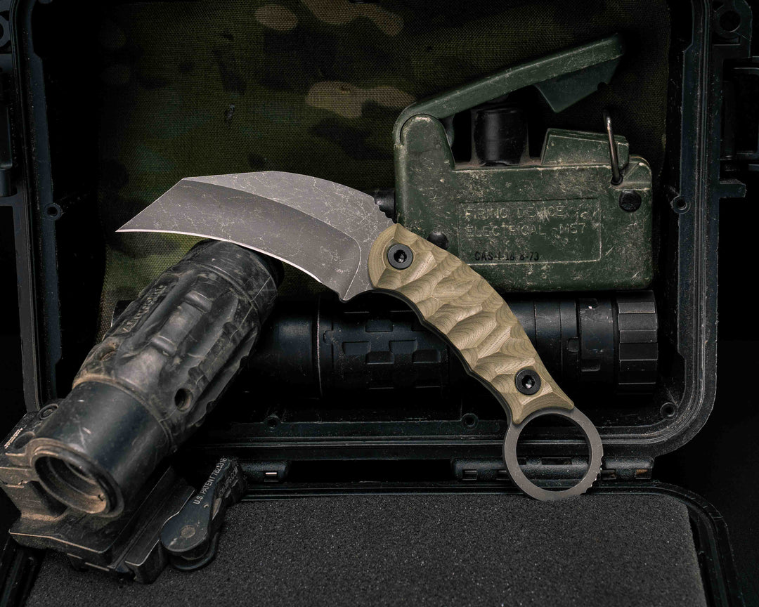 Karambito- OD Green G10, Allen Bolts, Textured Grip
