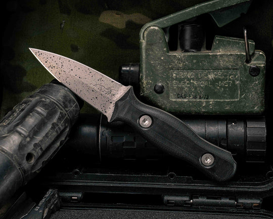 Pulse Checker- Black G10, Titanium Splatter Cerakote, Ti Allen Bolts, Smooth Grip