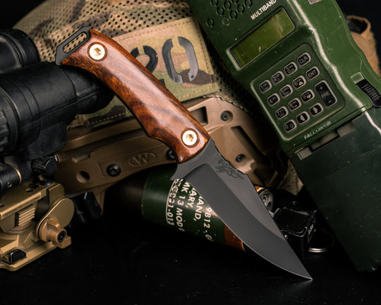 Tosahwi - Desert Ironwood, Armor Black Cerakote, Brass Bolts, Smooth