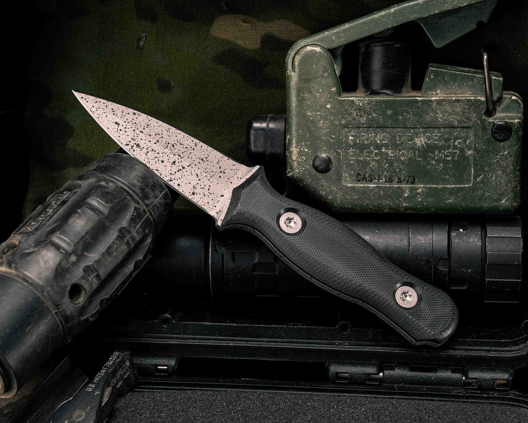 Pulse Checker- Black G10, Titanium Splatter Cerakote, Ti Allen Bolts, Smooth Grip