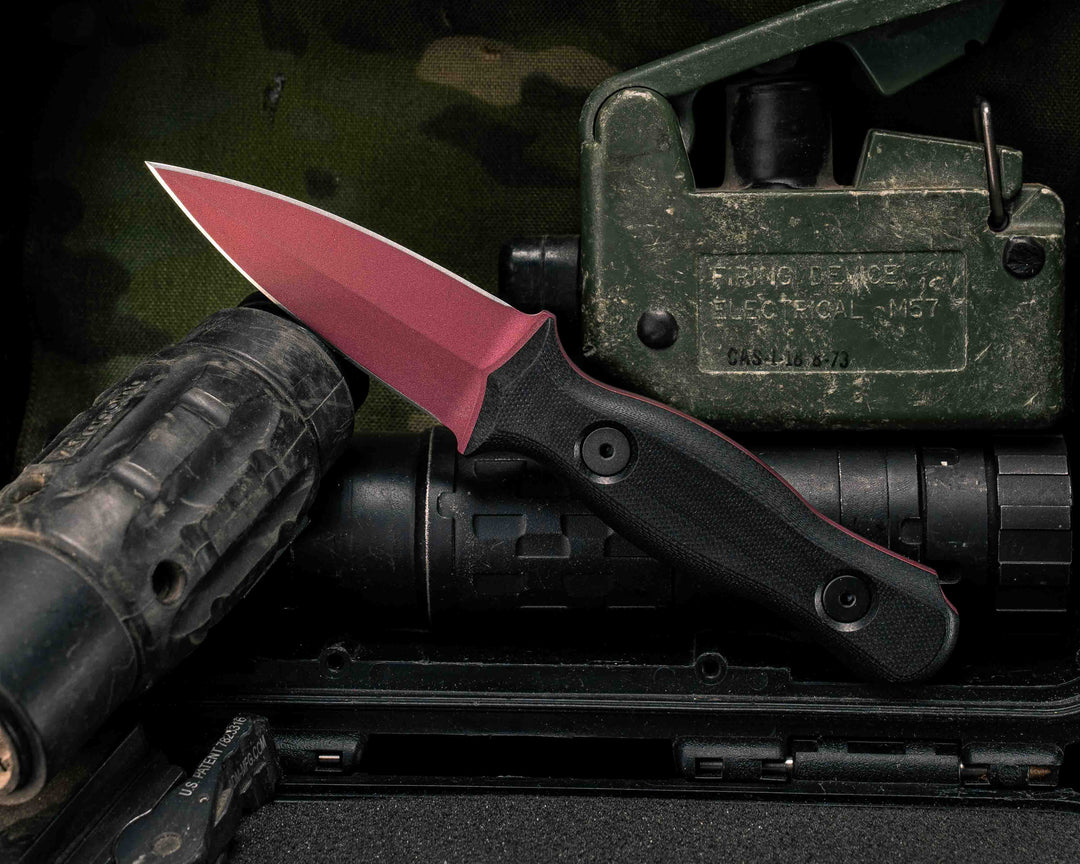Pulse Checker- Black G10, Cranberry Frost Cerakote, Allen Bolts, Smooth Grip