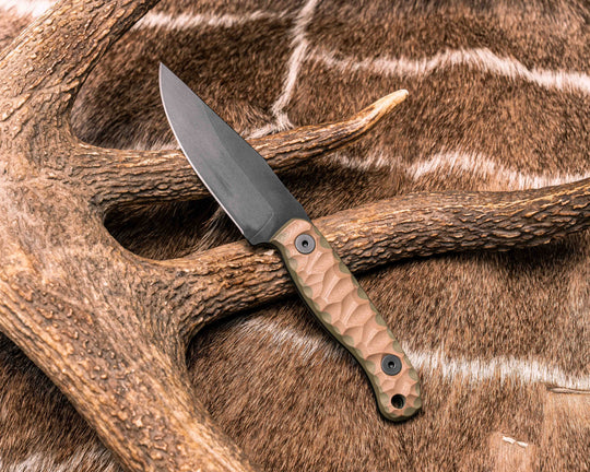 Feather Light- Coyote/OD Green G10, Armor Black Cerakote, Allen Bolts, Textured Grip