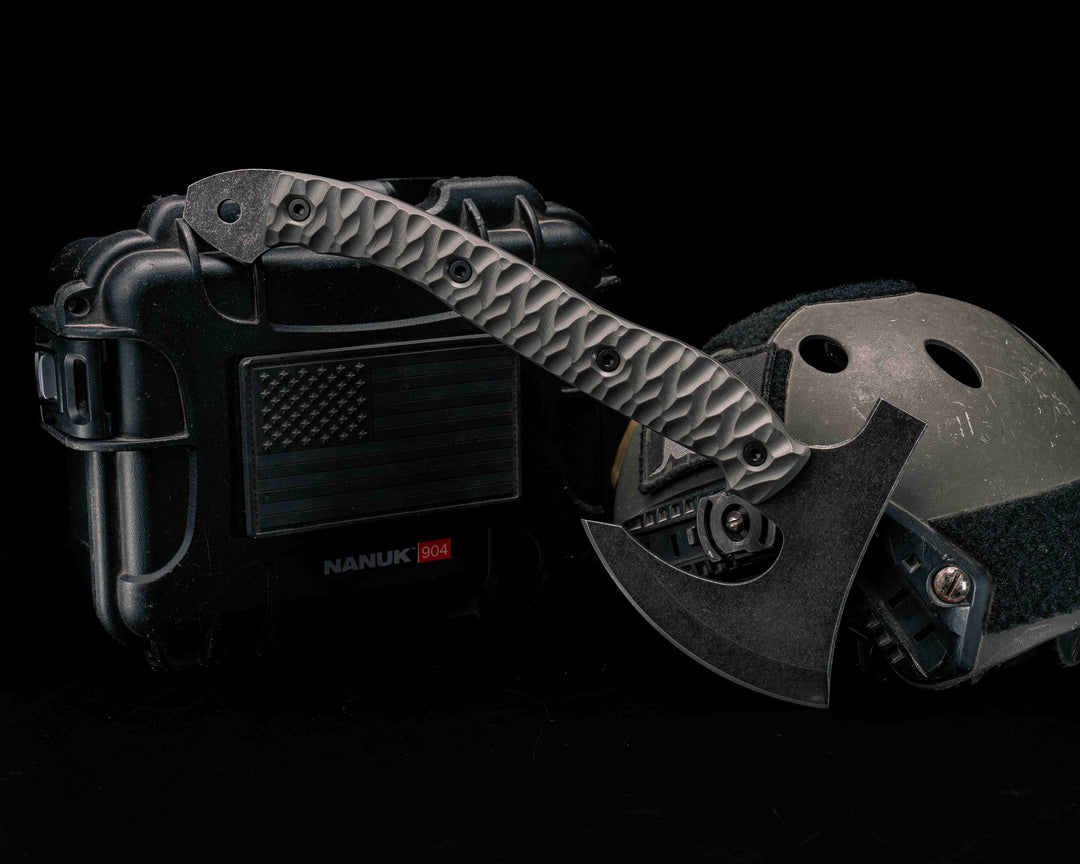 Viking Hawk- Grey G10, Allen Bolts, Textured Grip