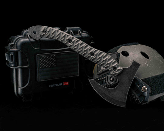 Viking Hawk- Grey G10, Allen Bolts, Textured Grip