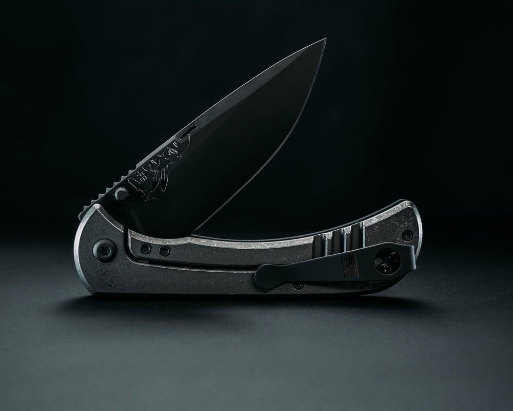 Cav Folder - OD Green G10, Armor Black Cerakote Blade, Textured Grip, TI Frame.