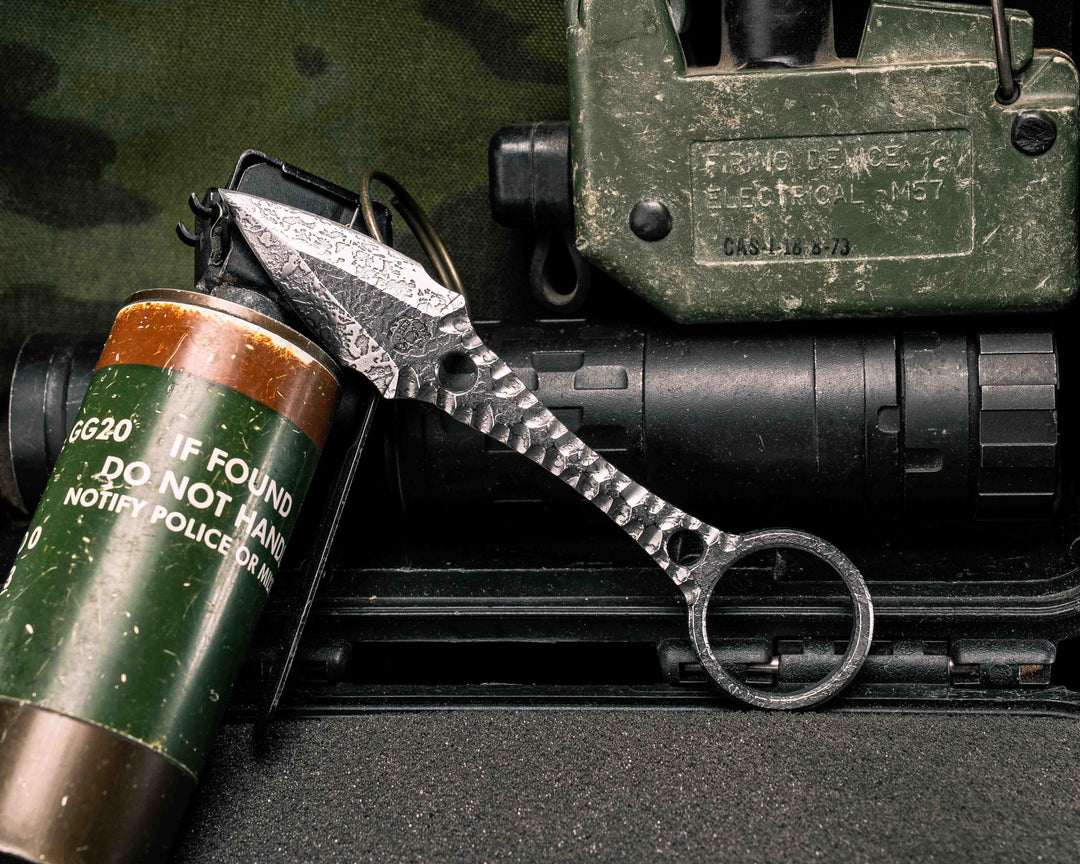 Ringstrike - Polished Deep Acid Splatter and Machined Rockwork Handle