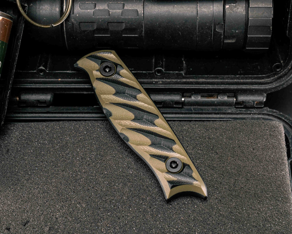 Crow Scout, Crow Jr, Crow Breakdown and Hunter Skinner Scales- Black/OD Green G10, Allen Bolts, Textured Grip