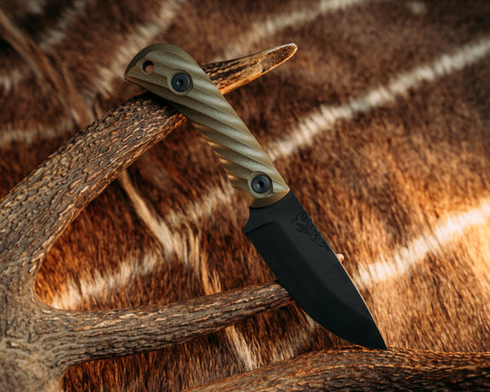 Cav Jr Back Country - OD Green G10, Armor Black Cerakote, Allen bolts, Reticulated Grip