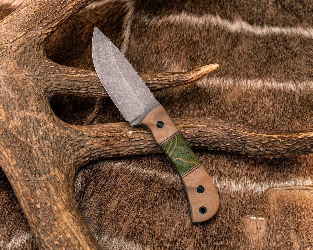 Cav Jr- Coyote G10, Black G10 and Coyote G10 pin Striping,  OD Green Topo GripX Split, CF Pins, CF Lanyard Pin, Textured Grip