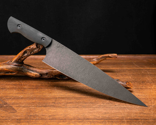 Chef Blade 10"- Black G10, Allen Bolts, Smooth Grip