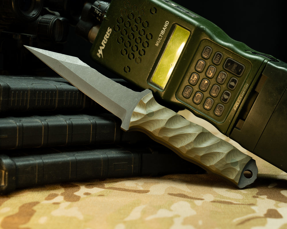 Combat Dirt Nap- OD Green G10, OD Green G10 Pins, Chaos Grip