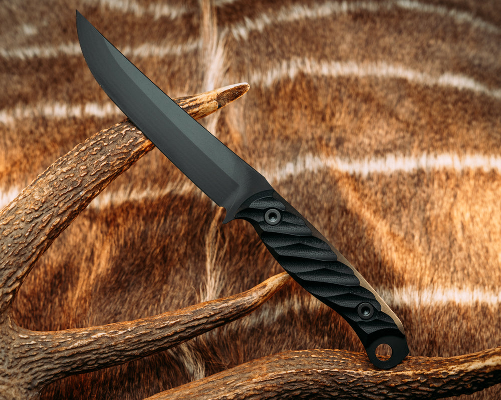 Crow Breakdown - Black G10, Armor Black Cerakote, Allen Bolts, Iron Grip