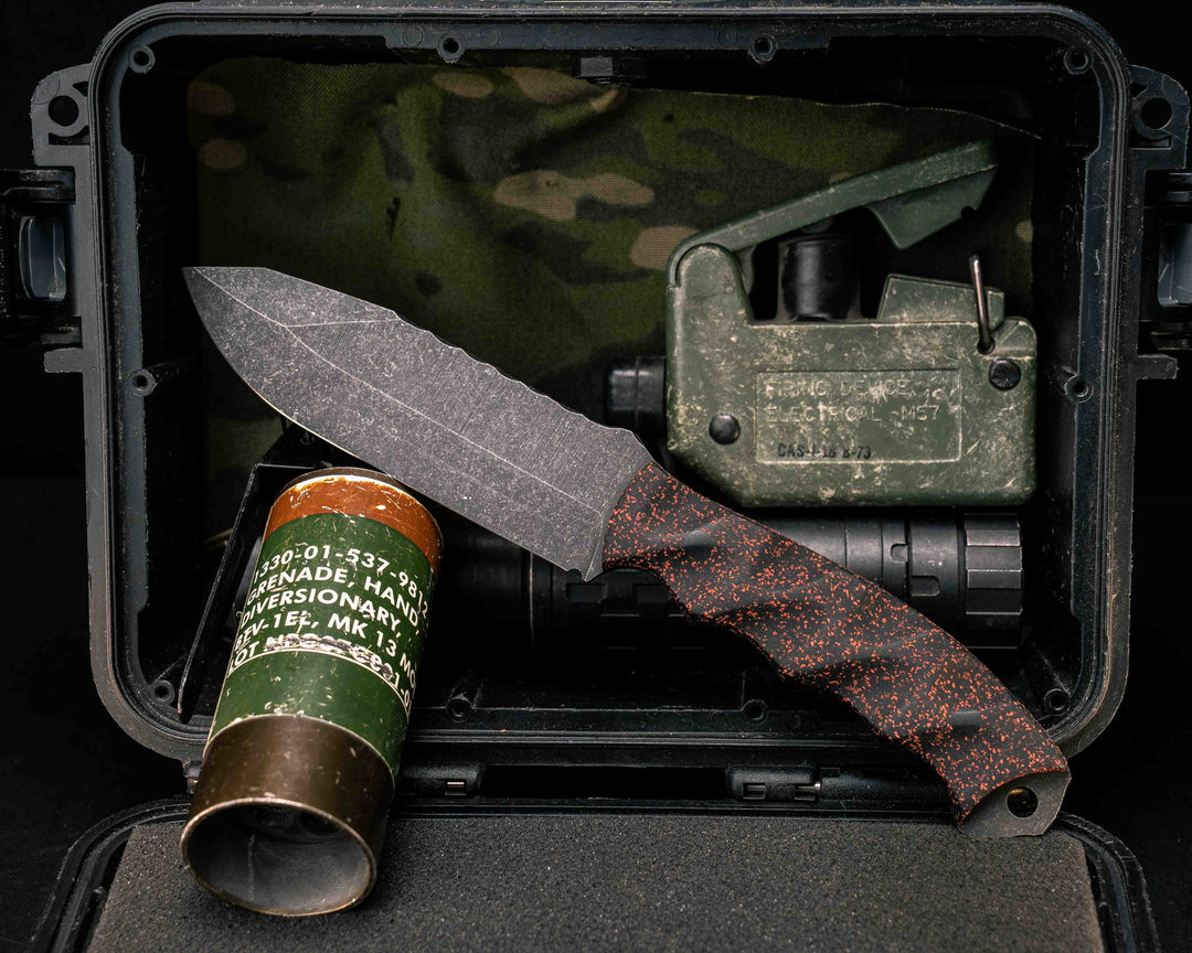 Disaster Breacher- Crimson Veil GripX, CF Pins, Textured Grip