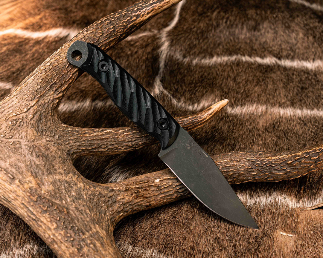 Crow Jr- Black G10, Allen Bolts, Textured Grip
