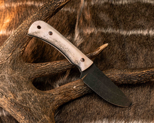 Cavner- Elk Antler, Copper Patriot Mosaic Pins, Copper Lanyard Pin, Textured Grip