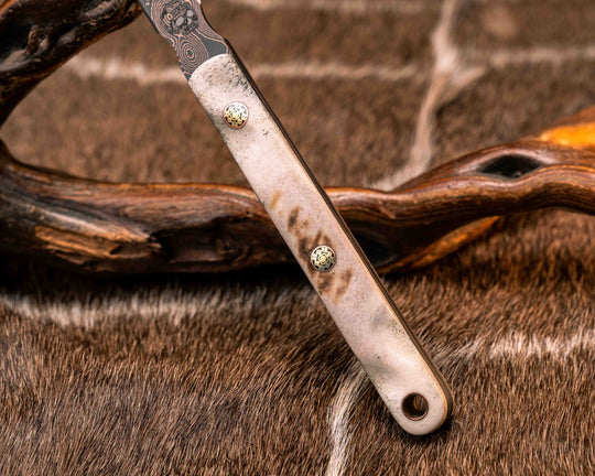 OSS Spike- Baker Forge Raindrop Pattern CopperMai- Moose Antler, Mosaic Pins, Copper Lanyard Pin, Textured Grip