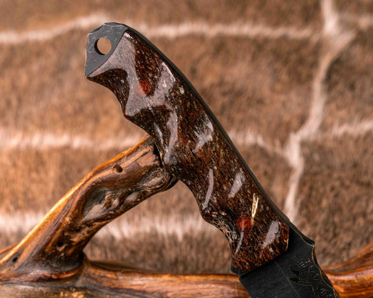 Disaster Jr- Dinosaur Bone, Vintage Westinghouse Micarta Pins, Textured Grip