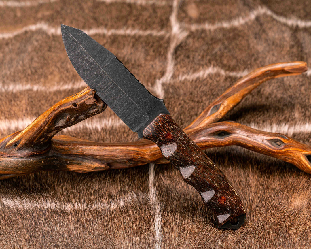 Disaster Jr- Dinosaur Bone, Vintage Westinghouse Micarta Pins, Textured Grip