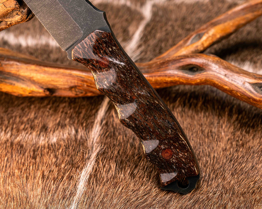 Disaster Jr- Dinosaur Bone, Vintage Westinghouse Micarta Pins, Textured Grip