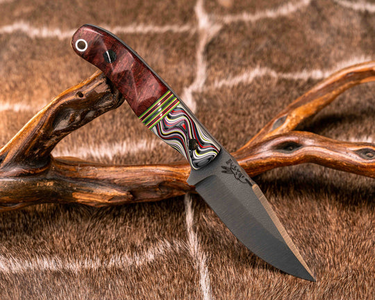 Feather Light- Fordite, Grey G10, Acid Green G10, White G10, Cherry G10 and Aluminum Split, Dyed Maple, Mosaic Pins, Aluminum Lanyard Pin, Textured Grip