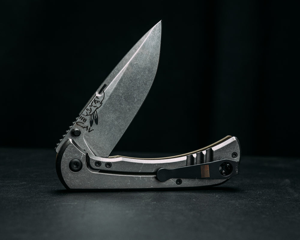 Cav Folder - OD Green G10, Textured Grip, TI Frame.