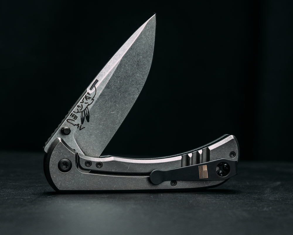 Cav Folder - Black G10, Textured Grip, TI Frame.