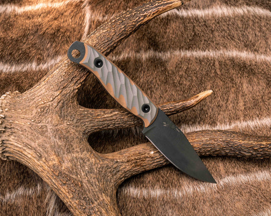Crow Jr- Grey/Coyote G10, Allen Bolts, Textured Grip