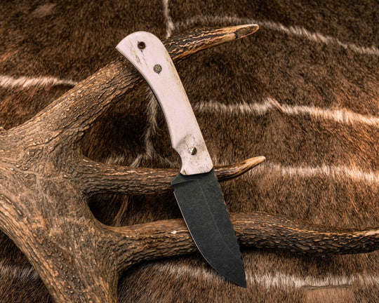 Cavner- Elk Antler, Mosaic Pins, Copper Lanyard Pin, Textured Grip