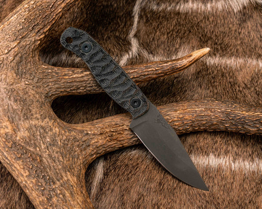 Feather Light- Black Canvas Micarta, Allen Bolts, Textured Grip