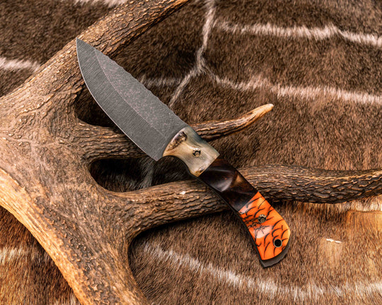 Cavner- Ram's Horn, Desert Ironwood Split, Pinecone in Resin, Mosaic Pins, Brass Lanyard Pin, Textured Grip