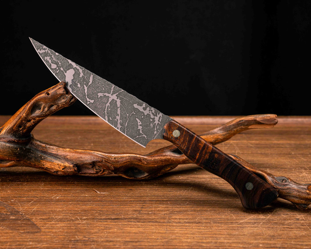 Utility Blade- Desert Ironwood, Brass Pins, Smooth Grip