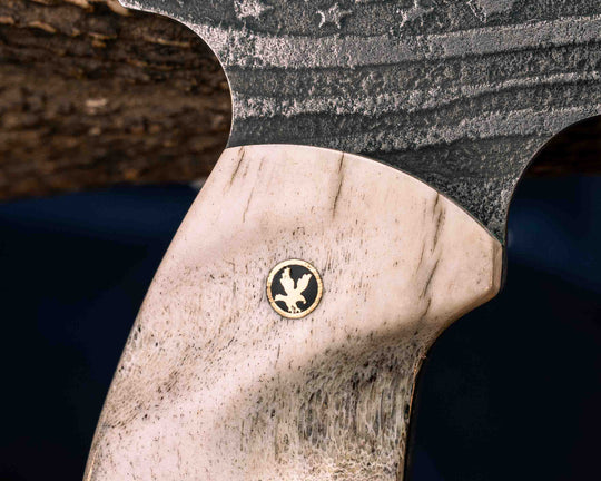 Bleeding Heart Hawk United States Semiquincentennial Special Edition- Elk Antler, Black G10, Aluminum, Cherry G10, White G10 and Blue G10 Split, Desert Ironwood, Patriot Mosaic Pins, Textured Grip