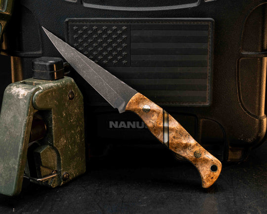 Congressman- Black Ash Burl, Black G10 and Brass Split, Mosaic Pins, Brass Lanyard Pin, Textured Grip