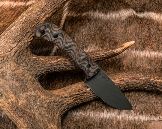 Cav Jr- Python Canvas Micarta, CF Pins, CF Lanyard Pin, Textured Grip