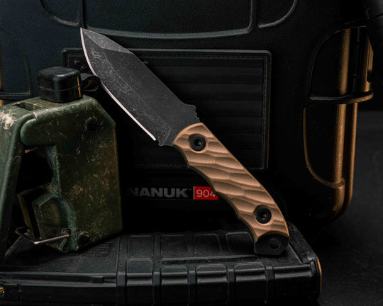 Disaster Cub- Coyote/OD Green G10, Allen Bolts, Textured Grip
